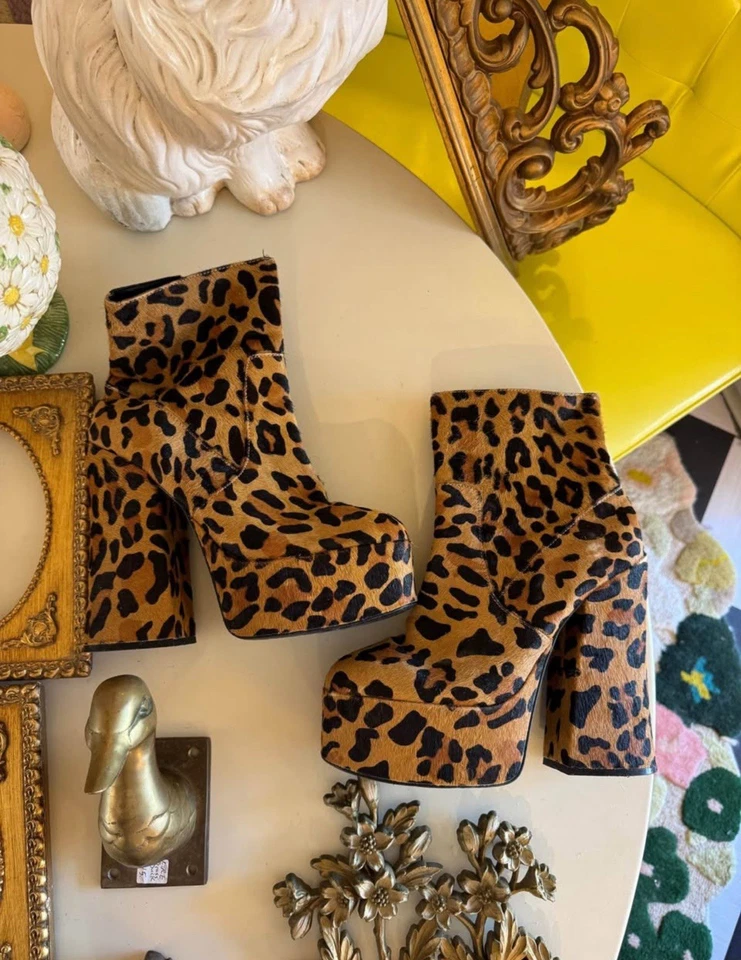 Shelly's London пони волос леопард печать платформе добыча - Изображение 1 из 1