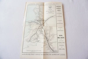 1912 LNWR English & Welsh Territory Original Railway Map - Picture 1 of 2