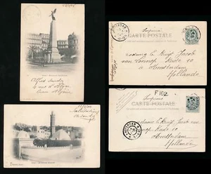 FRENCH COLONIES ORAN ALGERIA 1904 EARLY UB PPCs to HOLLAND 2 CARDS 5c - Picture 1 of 3