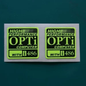 486 Coque Rétro Ordinateur PC Autocollant OPTi Ordinateur pour 80486 Série CPU - Photo 1/5