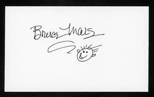 Bruce Mars Actor who played Finnegan in Star Trek signed 3x5 SKETCH Card E27531 - Picture 1 of 1