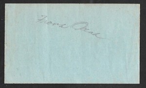 Frank Oceak (Debut 1958) COACH  PIT CIN SIGNED AUTOGRAPH AUTO 3x5 ALBUM PAGE COA