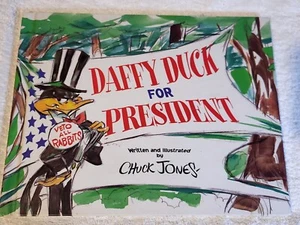 Daffy Duck for President 1997 Hardcover Book By Chuck Jones NEW/NEAR MINT UNREAD - Picture 1 of 8