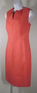 ST JOHN Women's Poppy Red Sleeveless Sheath Dress Sz 6 ($1295) - Picture 1 of 6