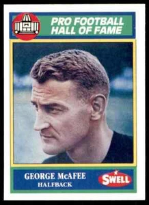 1990 Hall of Fame Green #75 George McAfee HOF RARE Chicago Bears / Duke - Picture 1 of 3