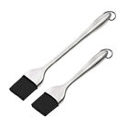 BBQ Basting Brush Silicone Bristles Stainless Steel Icing Spreader Silicone