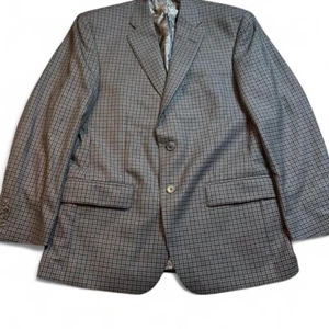 Blazer Turnbury Gris Cuadros 100% Lana Talla 40S - Imagen 1 de 8