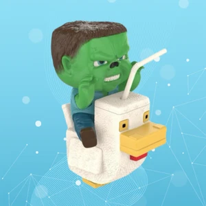 2025 Minecraft Movie Chicken Zombie 3D Print Popcorn Bucket Cup Set New - Picture 1 of 4