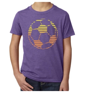 Soccer Ball Sun, Youth Soccer Shirts, Kids Sports T-shirts - Picture 1 of 6