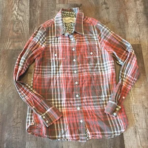 Aventura kariertes langärmliges geknöpftes Damenhemd aus 100 % Bio-Baumwolle Größe Small - Bild 1 von 7