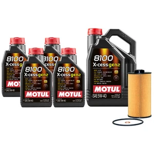 Wix Filter Motul 9L 8100 X-Cess Gen2 5W40 Engine Oil Change Kit For Range Rover - Picture 1 of 1