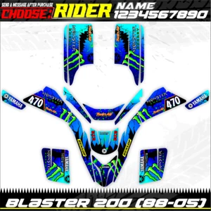 Compatible Yamaha BLASTER YFS 200 1988-2005 Graphics Decals KIT Sticker YB-MONS - Bild 1 von 3