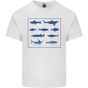 Camiseta torso de algodón de algodón pesca de especies peces pescador tiburón para hombre - Imagen 1 de 88