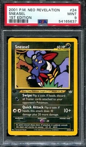 PSA 9 Pokemon 2001 1st Edition Neo Revelation Sneasel #24 - Picture 1 of 2