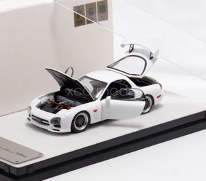 PGM 1:64 Scale White RX-7 FD3S Racing Sports Diecast Metal Car Model - Picture 1 of 10