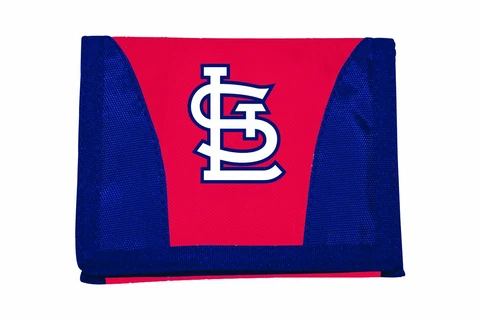 ST LOUIS CARDINALS CHAMBER NYLON WALLET TRI FOLD TEAM LOGO & TRI COLOR LICENSED Cover