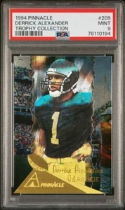 1994 PINNACLE TROPHY COLLECTION #209 DERRICK ALEXANDER PSA 9 MINT RC BROWNS - Picture 1 of 2