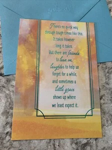 Get Well - Tough Times - You’ll Make It Through 5”x7” Hallmark Greeting Card - Picture 1 of 8