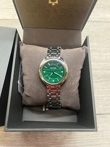 Bulova 96P256 Classic Diamond Malachite Stainless Steel Quartz Ladies Watch - Picture 1 of 3