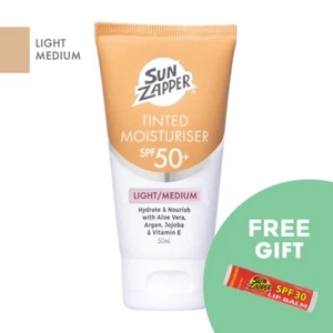 Sun Zapper Zinc Tinted Moisturiser SPF 50+ Light/Medium 50mL MADE Oz & Lip Balm - Picture 1 of 3