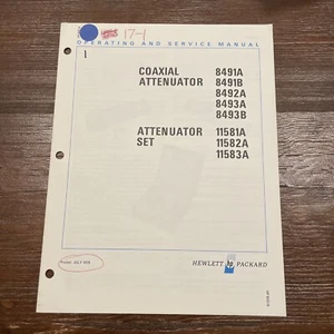 HP 8491A/B 8492A 8493A/B 11581/82/83A Koaxial-Abschwächer Handbuch 08491-90059 - Bild 1 von 2