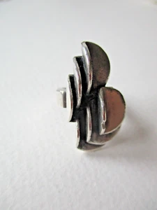 Argento 800 anello scultura regolabile Di Paolo stile Ottaviani '70 g 15,8 - Foto 1 di 9