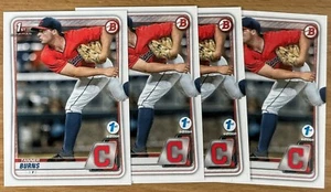 2020 Bowman Draft 1st Edition 4x LOT Tanner Burns Cleveland Guardians - Picture 1 of 1