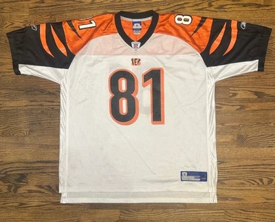 Camiseta deportiva del equipo de fútbol americano Reebok NFL Cincinnati Bengals Terrell Owens TO #81 XXL para hombre Foto 1 de 4