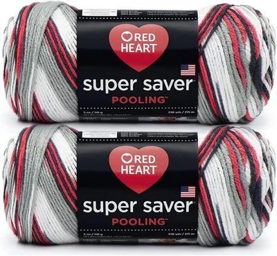Red Heart Super Saver 泳池 (2 包) 高级 5 盎司 Ea Skein — 第 1/4 张图片