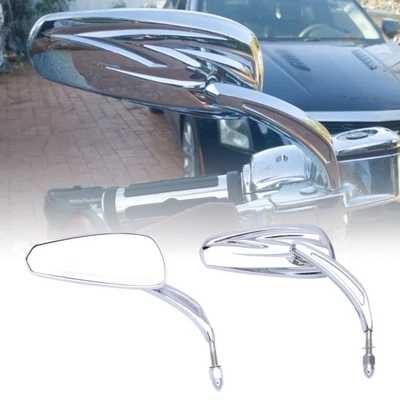 Espejos retrovisores laterales cromados para motocicleta Harley Davidson VRSCA V-Rod personalizados Foto 1 de 4