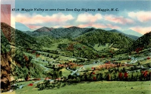 Postal KT-19 Maggie Valley, Soco Gap Highway, Maggie, N. C., Asheville, U - Imagen 1 de 2