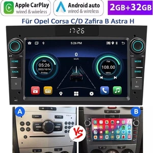 Für Opel Corsa C/D Zafira B Astra G H Android14 Apple Carplay Autoradio GPS NAVI - Bild 1 von 15