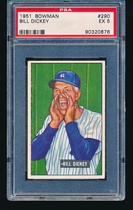 1951 Bowman BILL DICKEY #290 PSA 5 - Picture 1 of 2