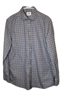 Charles Tyrwhitt Men's Green White Purple Plaid Dress Shirt 16.5/35” Cotton - Picture 1 of 8
