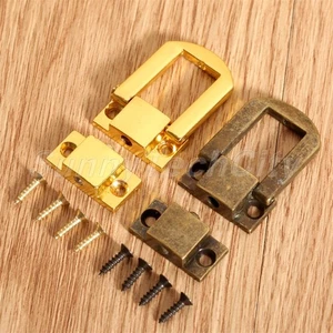 3/5 Vintage Deko Haspel Schmuckkästchen Etui Truhe Haspel Riegel Schloss mit Schrauben - Bild 1 von 6