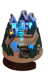 Hallmark Keepsake 2009 HOLIDAY HILLTOP TREE FARM adorno mágico movimiento iluminado - Imagen 1 de 7