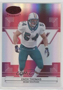 Espejo rojo Leaf Certified Materials 2006/100 Zach Thomas #80 Salón de la fama - Imagen 1 de 3