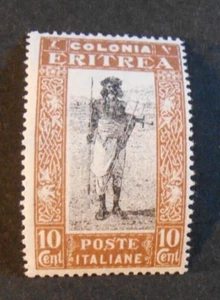 ITALIEN ITALY Col. ERITREA 1930 "Afrikanische Subjekte" 10c hellbraun MH* ss.157 - Bild 1 von 2