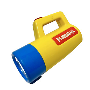Vintage 1980s Playskool Yellow Color Changing Flashlight Red and Blue Works