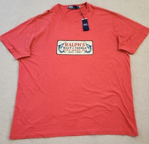 Polo Ralph Lauren Mens Red Bait & Tackle Key West Graphic Big & Tall Tee 3XLT - Picture 1 of 7