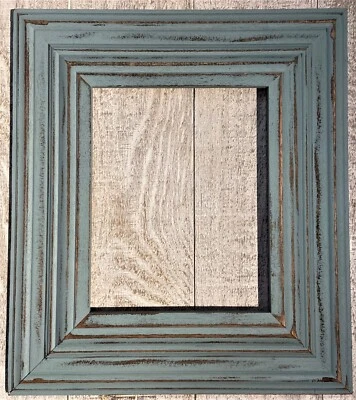 F004-450 3-1/2" Vintage Duck Egg Distressed Distressed Picture Frame - Image 1 of 3