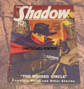 THE SHADOW JANUARY 15 1940 "THE HOODED CIRCLE" MAXWELL GRANT PULP SEE VIDEO - Picture 1 of 1