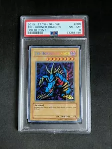 LOB-000 - Tri-Horned Dragon - PSA 8 - NM-MT - Picture 1 of 6