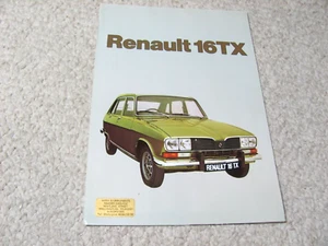 1974 BRITISH RENAULT 16TX (UK) SALES BROCHURE.. - Picture 1 of 3