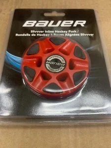 Bauer Slivvver Inline Hockey Puck | Roller Inline Street Training Aid IIHF Red - Picture 1 of 3
