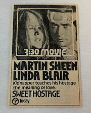1979 small KGO tv ad~ movie SWEET HOSTAGE Martin Sheen, Linda Blair