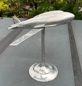 Avión de avión ART DECO MEDIADOS DE SIGLO DE METAL FUNDIDO Jet Usado Ver descripción - Imagen 1 de 15