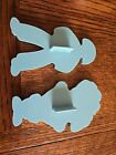 VINTAGE Pair Stanley Home Products Cookie Cutters Holiday Atomic Powder Blue