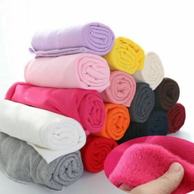 Pure Cotton Fleece Plush Fabric Cloth Knit Heavy Hoodie Coat Sew Material - Image 1 of 4