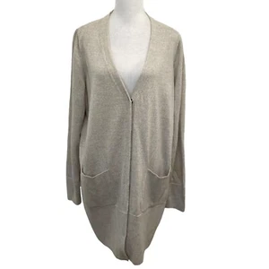 Eileen Fisher 100% Merino Wool V-Neck Snap Button Cardigan Sweater size Medium - Picture 1 of 8